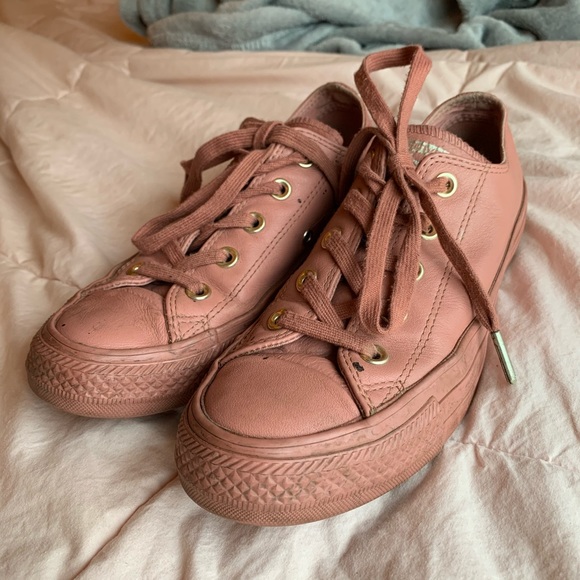 Converse all star low leather desert sand light gold Clearance